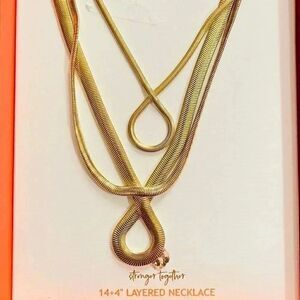 WEEKEND SALE** C & C California Stronger Together gold necklace